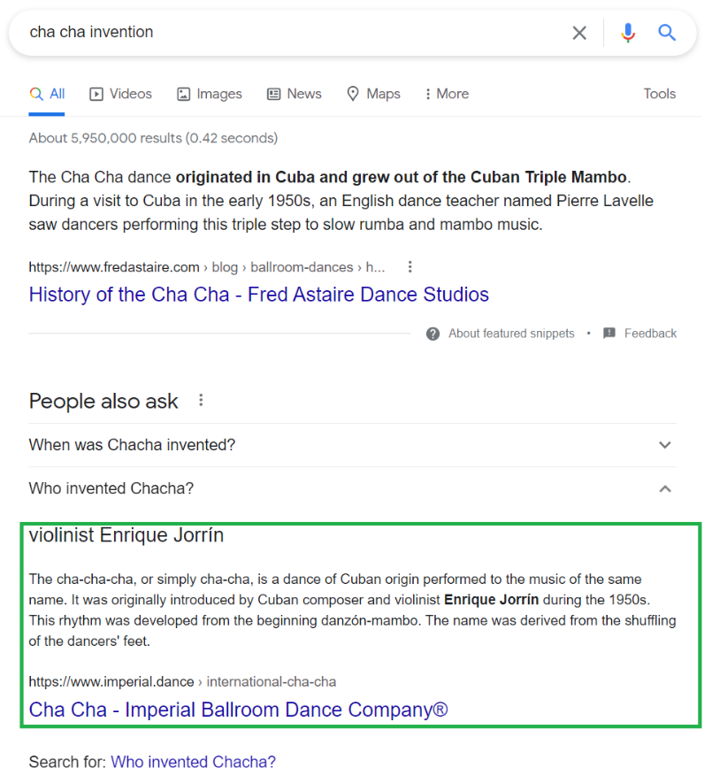 3 Featured Snippets and People Also Ask