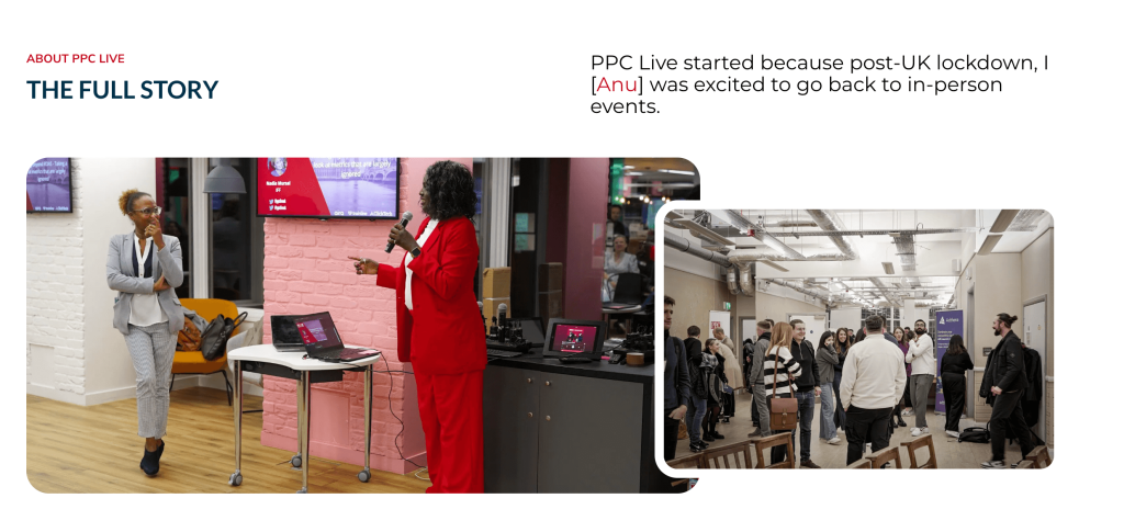 Photo is of one PPC Live event